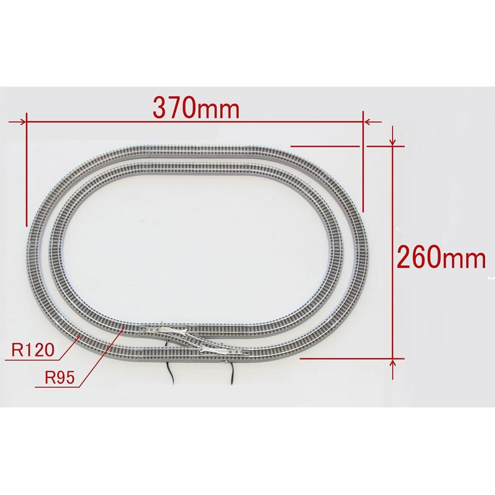 Rokuhan Z Gauge R079 Mini Curve Double Track Set