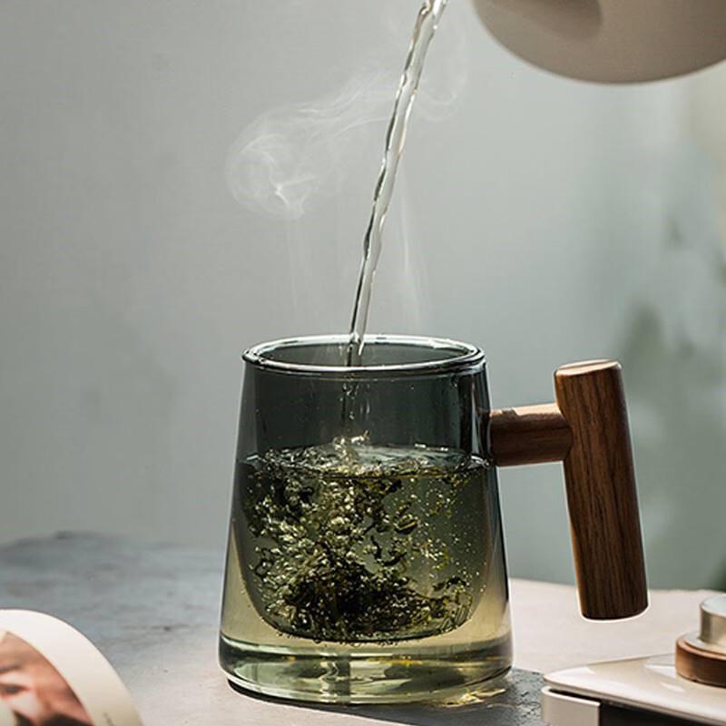 High Borosilicate Glass Tea Infuser Mug