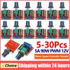 5-30Pc 5A 90W PWM 12V DC Motor Speed Controller Module DC-DC 4.5V-35V Low Voltage Motor Speed Controller Adjustable Drive Module