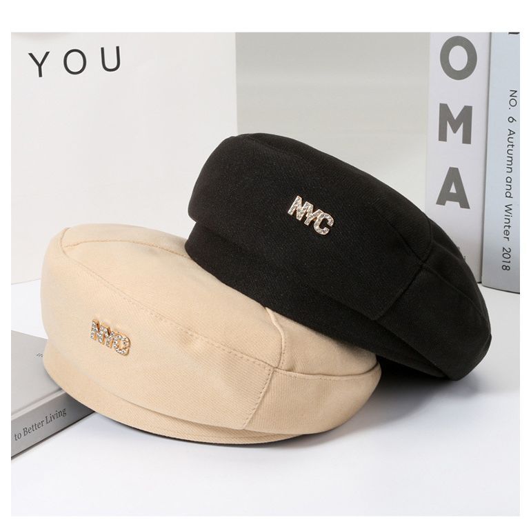 Letters Painter Myc Beret Hat Gift Warm Girl Outdoor Sports Breathable Sunshade