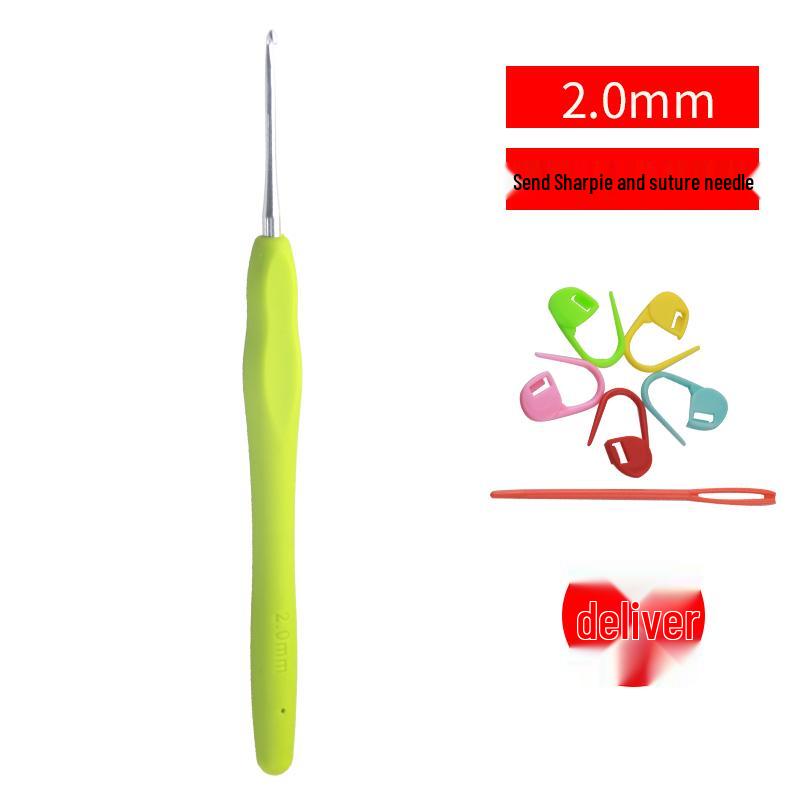 

Покращений набір м яких гачків для в язання гачком із нековзкою ручкою для DIY: Включає інструменти для сумок, ляльок та вовняних проектів