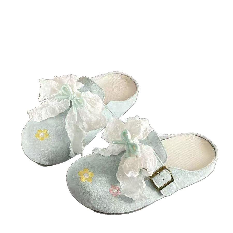 Xiaoxiangfeng summer skirt shoes women's new bag head half slippers women's versatile one-pedal lazy shoes