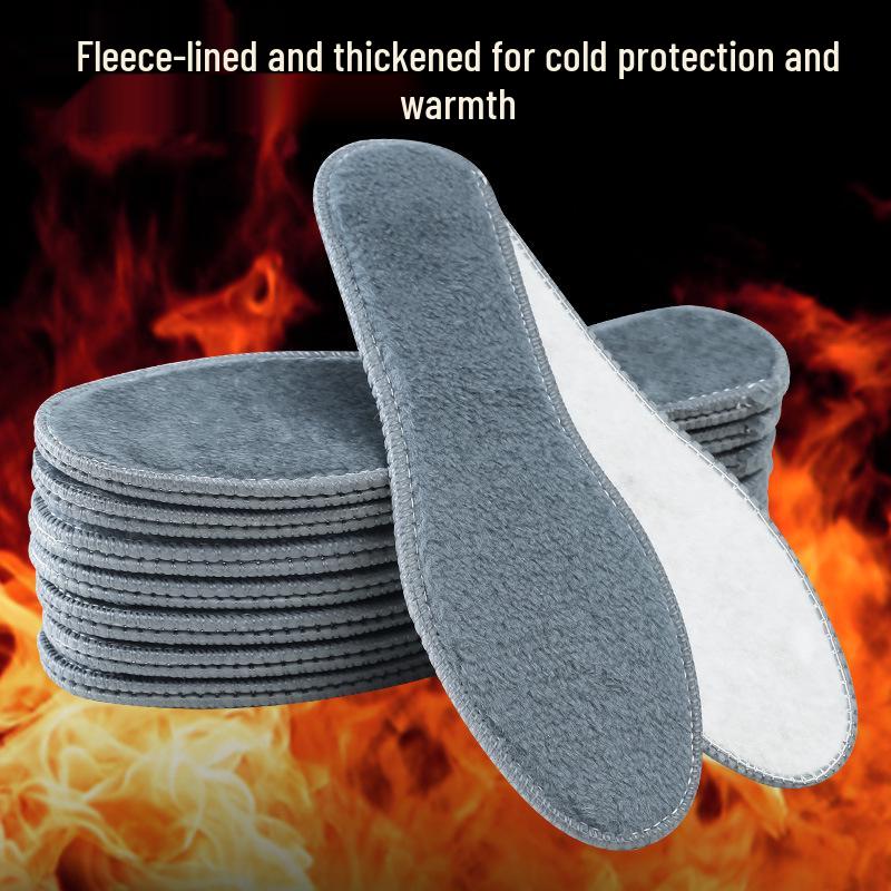 Hřejivé fleecem podšité vložky pro muže a ženy - Silné, měkké, prodyšné, deodorizační, pot pohlcující a pohodlné bavlněné vložky do bot.
