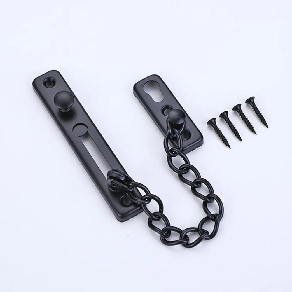 Türkettenschloss Edelstahl Sicherheitskettenschutz Feder Anti-Diebstahl-Presse Heavy Duty Slide Catch Latch Schraubenschutz Zubehör