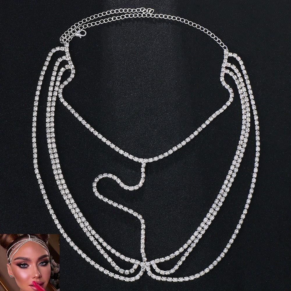 

Украшения для волос невесты, богемный кристалл со стразами, многослойная цепочка на голову, тюрбан, головной убор, свадебные украшения