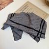 Korean literary plaid square scarf hair band, simple and versatile headrope, niche design sense, low ponytail hair accessories