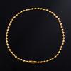 Gold Plated Stainless Steel Bead Bracelet for Women Girl Anklet Link Foot Hand Chain Ball Round Rolo Jewelry Accessories