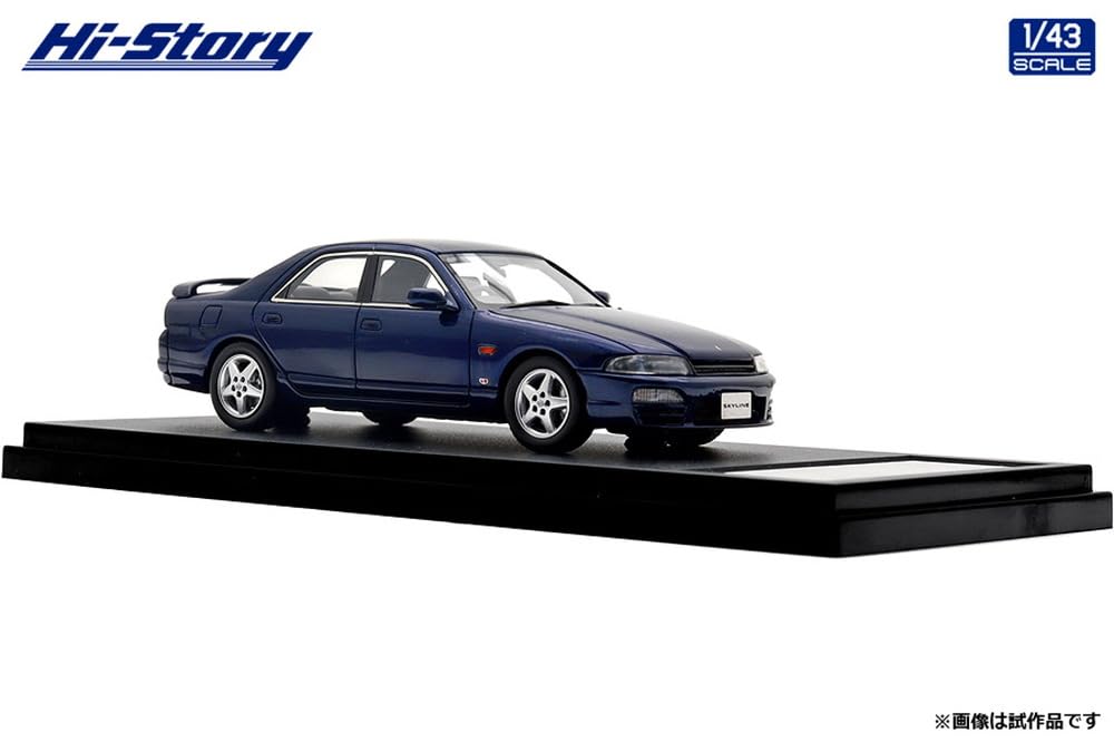 INTERALLIED Hi Story 1/43 Scale Nissan Skyline 4-Door Sedan GTS25t Type M Spec II (1996) Deep Marine Blue (Finished Model) HS477BL