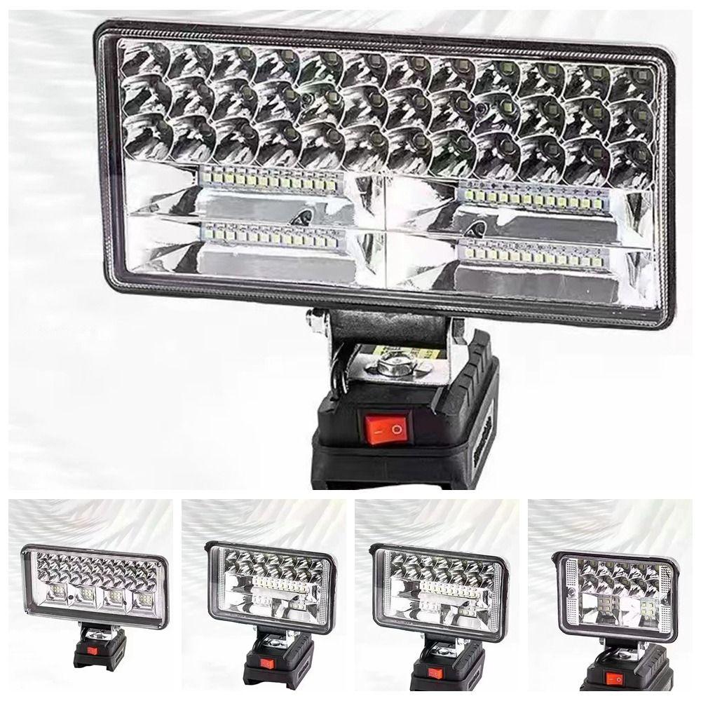 Portable 18V LED Work Light Li-ion Battery Charger Adapter Flood Lamp Handheld with USB Camping Lamp Outdoor