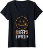 Keep Smyelin Multiple Sklerose Bewusstsein T-Shirt Damen V-Ausschnitt T-Shirt Unisex T-Shirt