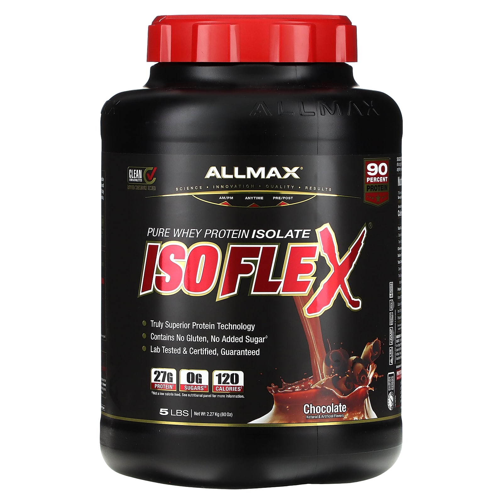 

Isoflex®, Pure Whey Protein Isolate, Chocolate, 2.27Kg (5Lbs)