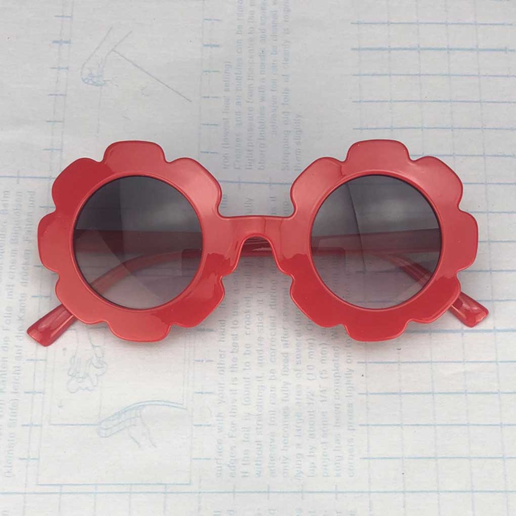 Kids Sun Flower Eye Protection Glasses Performance Decor Goggles Prop for Girls Boys