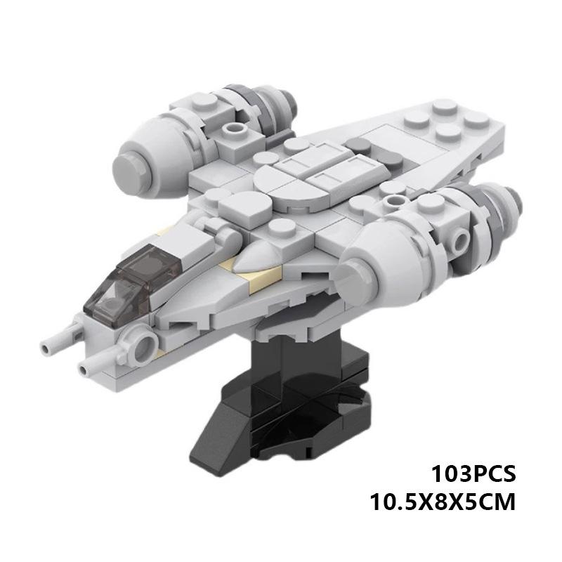 Building Block Compatible 38715 Miniature Razor Crown Spacecraft, Assembled, Mandalorian Building Block Star Wars