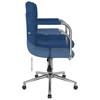 Swivel Dining Chair Blue Fabric