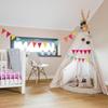 Hestya 24 Pieces 15.7 Feet Colorful Pennant Flags Banner Imitated Burlap Bunting Banner Pastel Fabric Triangle Flag for Classroom Carnival Birthday