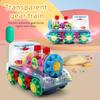 Transparent Small Train Gear Linkage Light Music Toy