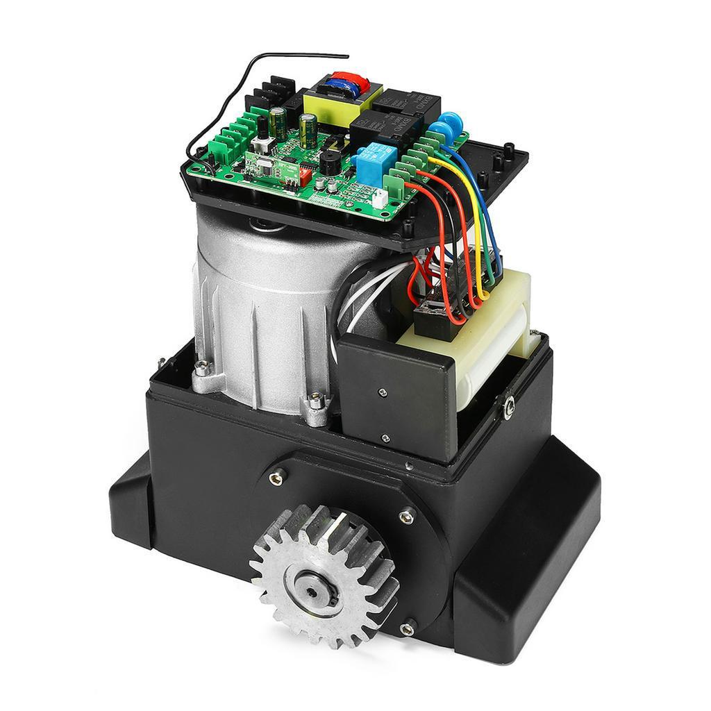 550W 1400rpm Electric Sliding Gate Opener 220V 1000KG Automatic Motor 2 Remote Kit Heavy Duty