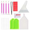 40/42Pcs 5D DIY Diamond Painting Cross Stitch Point Pen Roller Tray Tools Kit