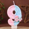 Gemini Digital Birthday Candle Cake Decoration Holiday Birthday Celebration Handmade Candle 0-9diy
