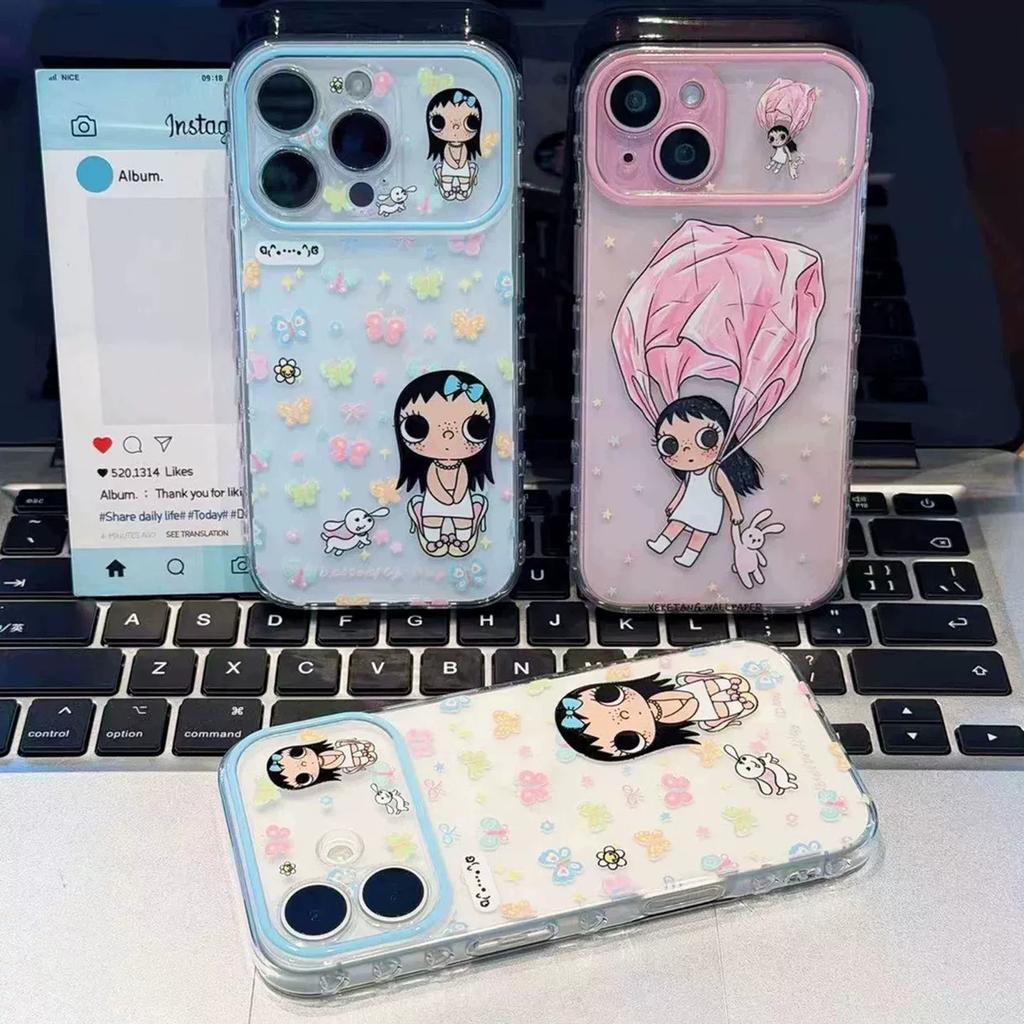 Applicable To Apple 11PROMAX Mobile Phone Case Transparent Cartoon Jade Rabbit Floral iPhone11 Anti-drop Protective Case