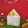 White 24-Day Christmas Countdown Calendar Ornament for Home Decorations