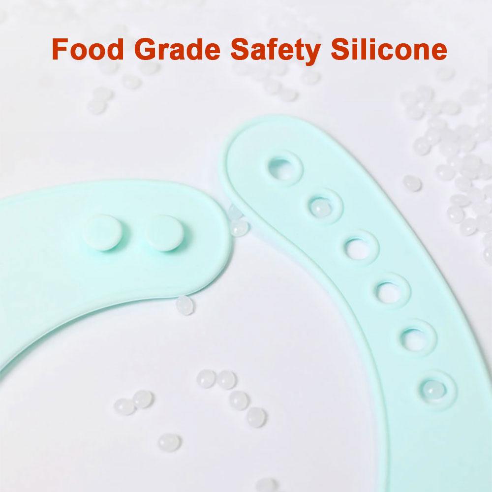 Silicone World 1PC Waterproof Bibs Baby Kids Stuff Cute Cartoon Printed Kids Bib Adjustable Soft Silicone Bib Baby Feeding Stuff