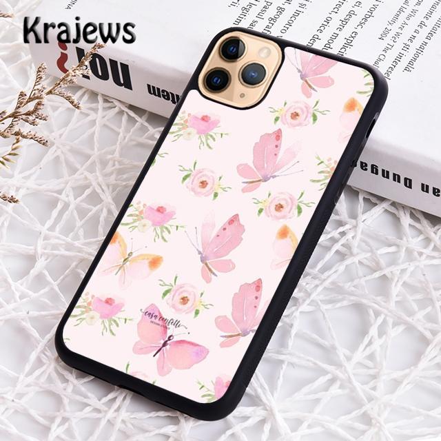 Krajews BUTTERFLY FLORAL PATTERN COLLECTION Phone Case Cover For iPhone 17 Air 16 15 14 Plus 11 12 13 Pro Max Fundas
