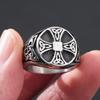 Vintage Norse Viking Ring Men Stainless Steel Cross Viking Celtics Knot Ring Fashion Biker Jewelry Amulet Gift Wholesale