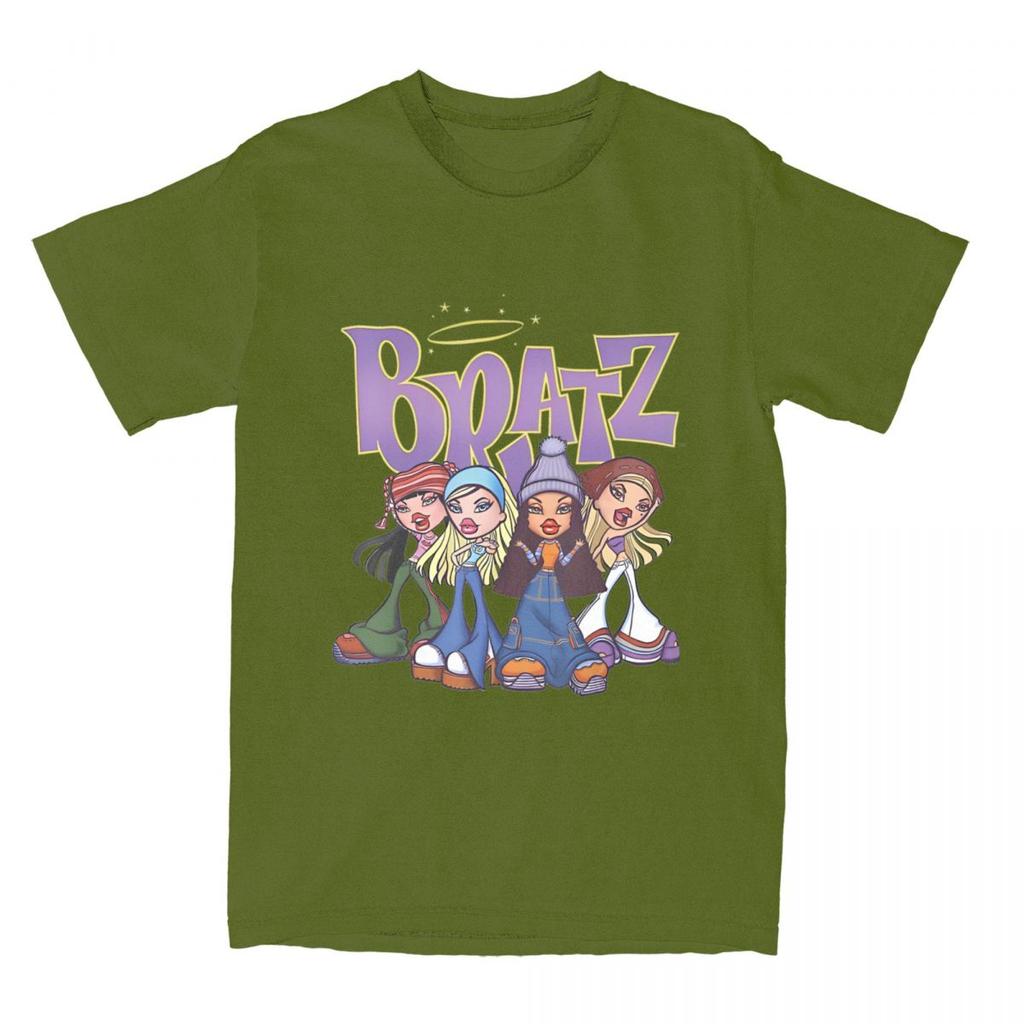 Vintage T-Shirt Bratz Original Vierergruppe Neueste Baumwoll-T-Shirts Hip Hop T-Shirt für Herren Sommer Kurzarm Kleidung