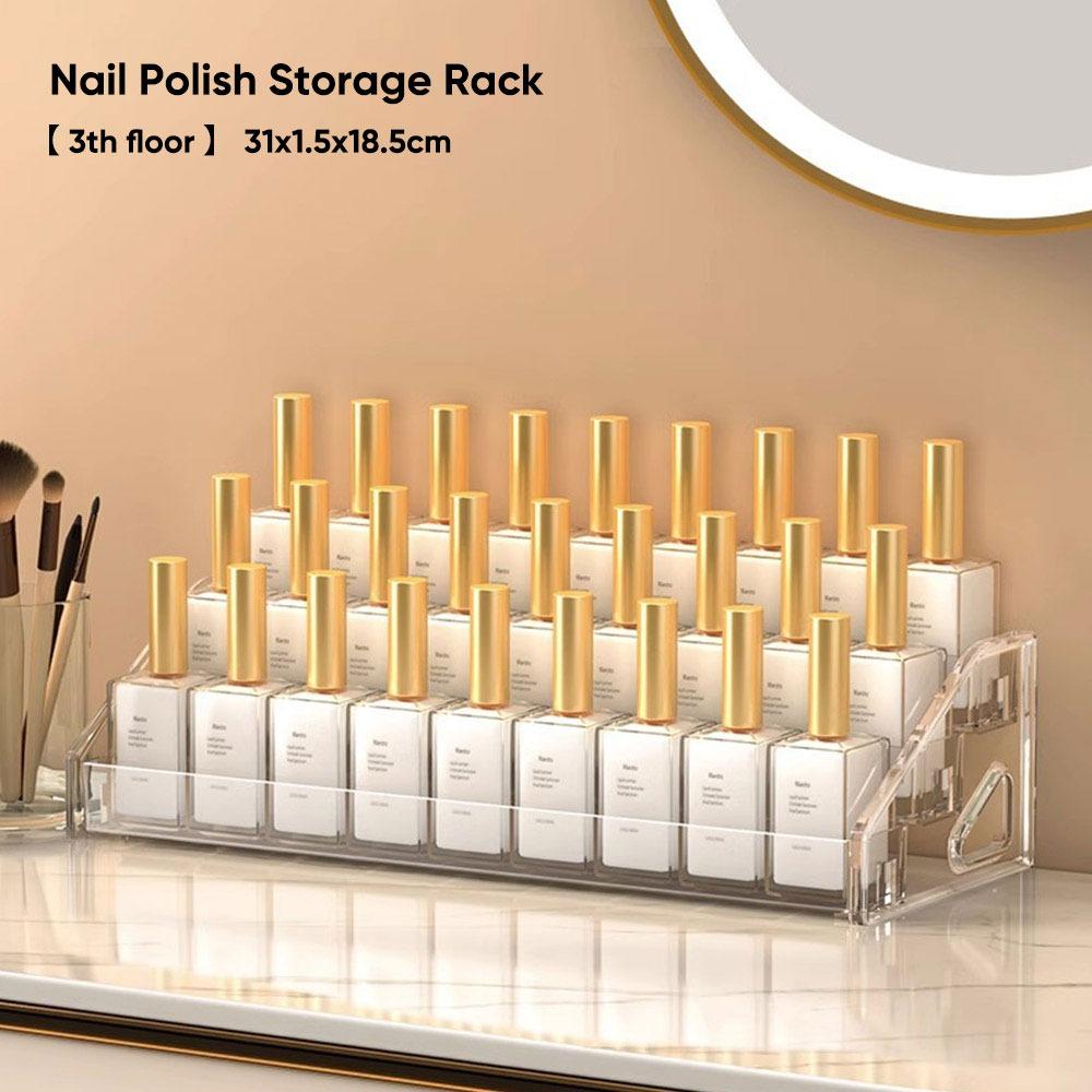 Gifts Clear Acrylic Nail Polish Display Stand Jewelry Stand Quick Install Storage Rack Multi-layer UV Gel Shelf