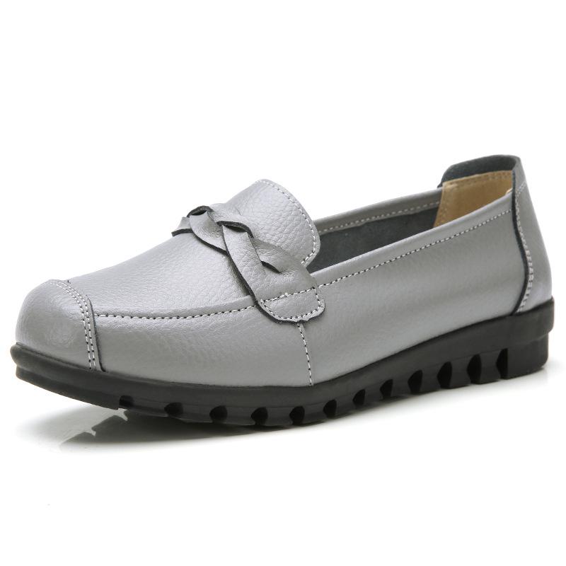 Motinos batai Odiniai minkšta apačia pagyvenusių žmonių moteriški batai Patogūs plokščiakulniai batai