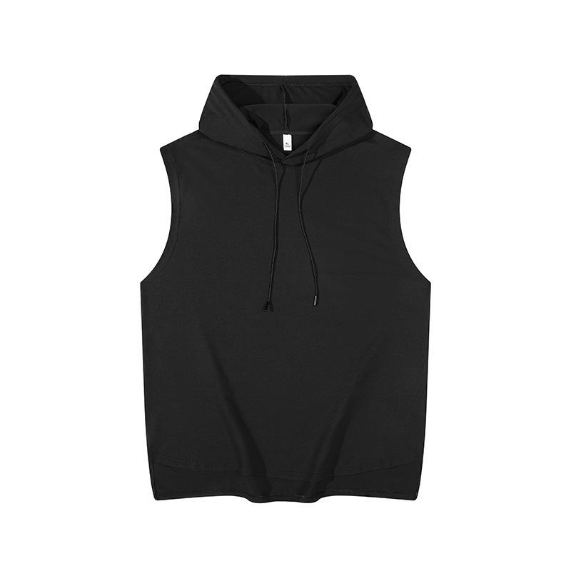 Loose Hooded Sleeveless Summer Casual Solid Color Tank Top