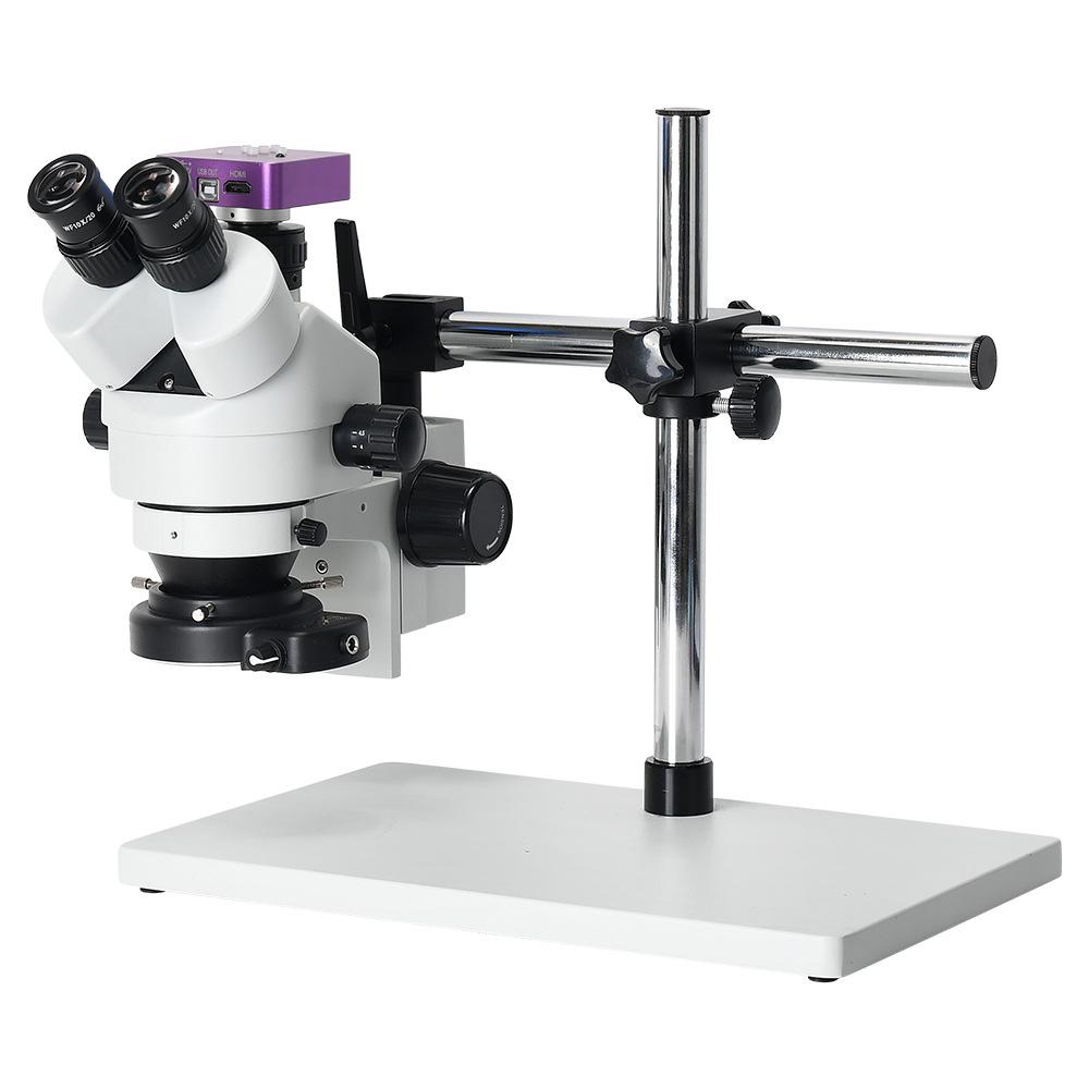 Dual Lens 7-45X Continuous Zoom Microscope for Mobile Phone Maintenance, Circuit Board Soldering
