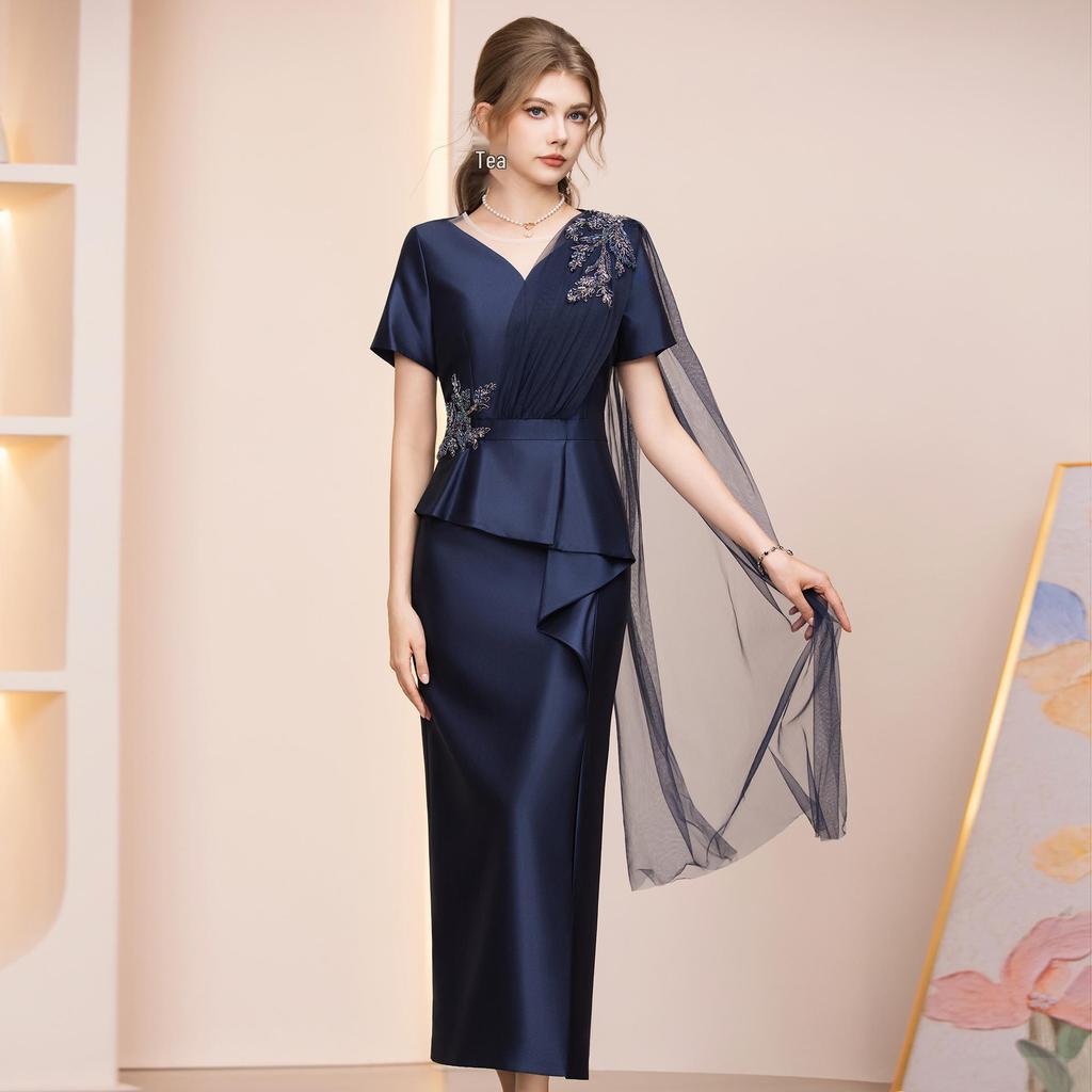Rochie de Seară Lungă Elegantă cu Strass-uri Zhi Li, Stil Lux Ușor 2026