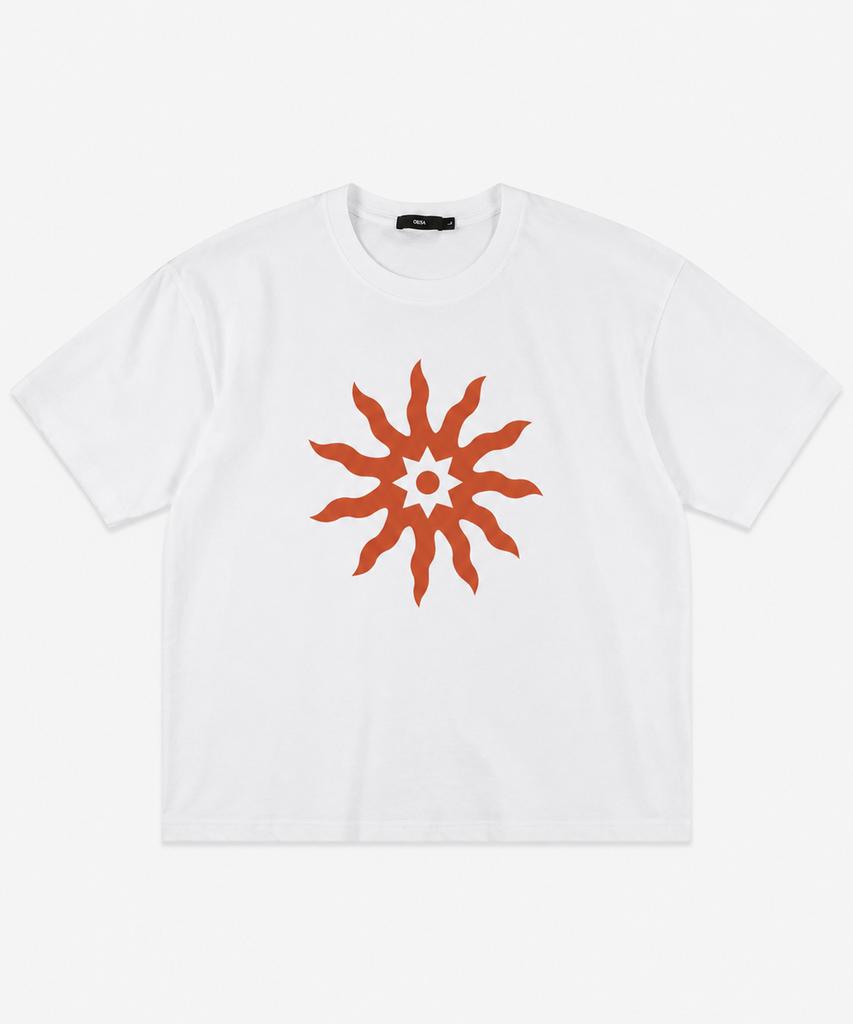 Ousa Solar Bloom Printed Short Sleeve T-Shirt 7 Colors