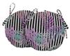 Vargottam Indoor Outdoor Round Bistro Chair Cushions Block Print 15-Inch Bistro Chair Pads Waterproof Seat Chair Cushion For Home