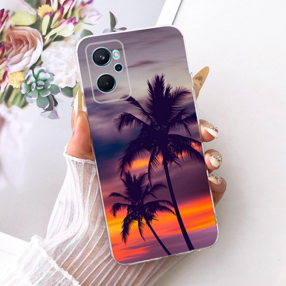 For Realme 9i 4G Case RMX3491 Transparent Cute Cat Fashion Butterfly Funny Painted Casing For Real me 9i 4G Cover