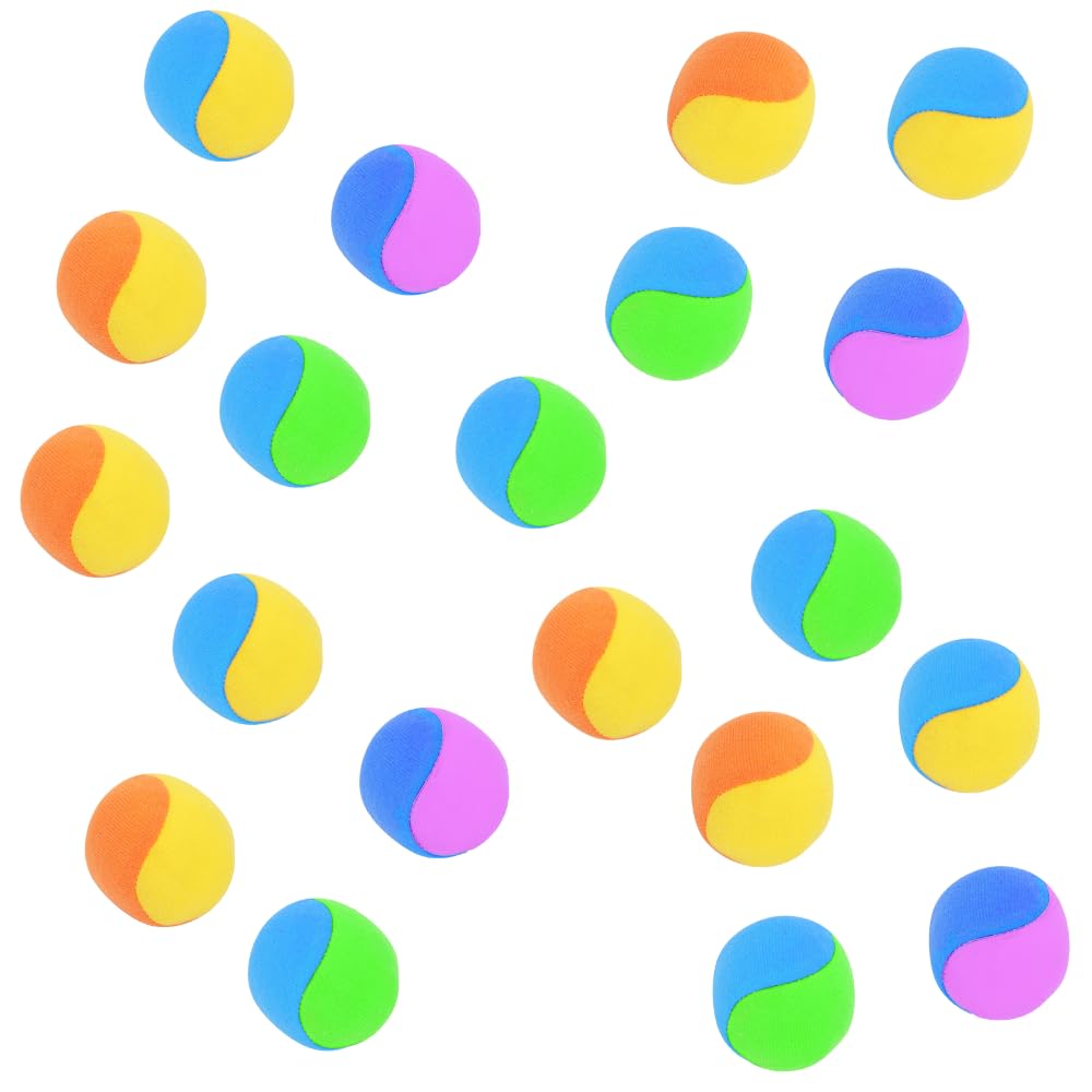 

JUSTVEL Sticky Ball Set, Velcro Closure, Soft [Stimulates Playfulness], Indoor Recreational Toy for Kids and Adults, Cotton and Fabric (20 Balls,