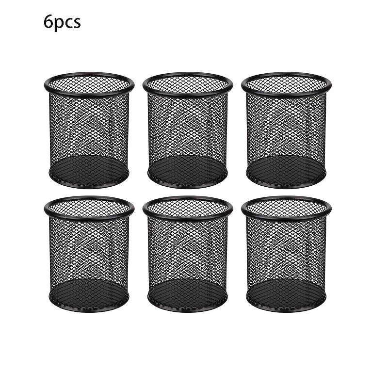 6pcs Pen Holder Wire Mesh Pen Cup Pencil Holder Pencil Cup for Desk Office Pen Organizer