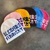 Acrylic Knit Hat For Men Women Fall Winter Warm Letter Pattern Beanie