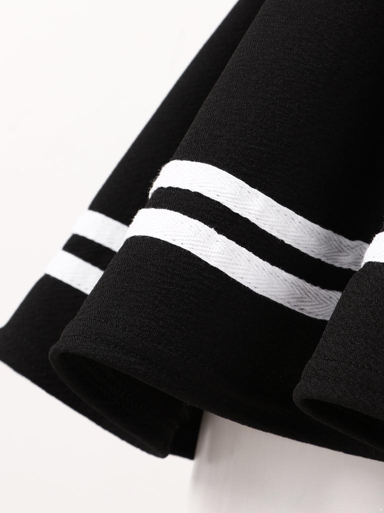 Womens Flared A Line Miniskirt High Waist Wide Elastic Band Casual Striped Hem Skirt for Girls or Ladies Daily Outfits
