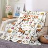 Western Horse And Cowboy Theme Pattern Cozy Customizable Blanket Customize Text Comfortable Suitable For Sofa Couch Office Bed Picnics For All