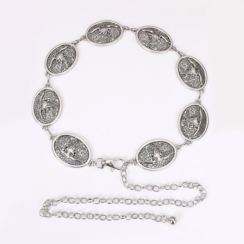 Retro Women's Waist Chain Animal Western Style Versatile Fashion Women's Waist Chain Metal Belt Women's Waist Chain