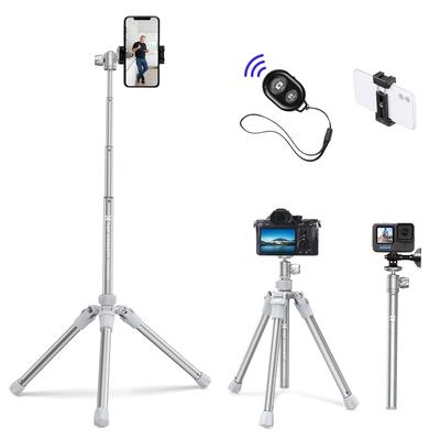 Concept Travel Exzentrisch 4 Gesamthöhe Zusammengelegte Länge Beindurchmesser Kugel Aluminium Geeignet für Live-Übertragung Video und VLOG Silber K&F Stativ,
