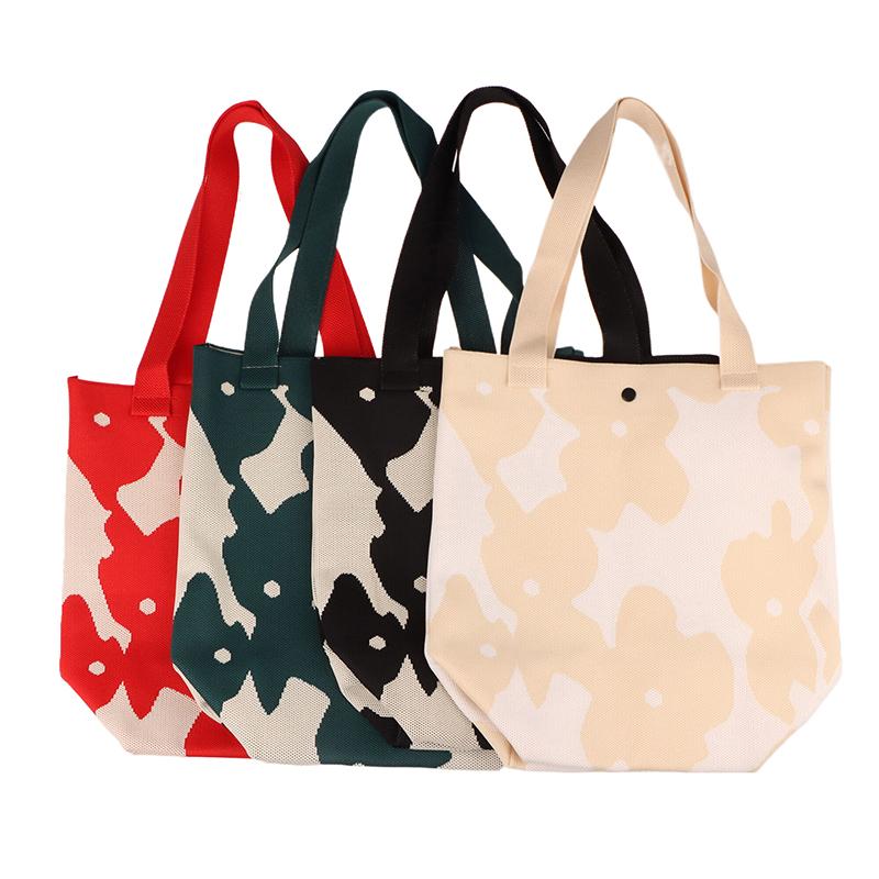 Korean Simple Knitted Shoulder Bag Chic Large Capacity Tote Bag Ladies Casual Handbag  Versatile Shoulder Bags