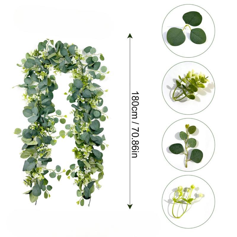 

Искусственная Симуляция Пионы Листья Эвкалипта Лианы Зеленые Растения Домашнее Украшение Атмосферные Украшения для Обеденного Стола AL888 rattan