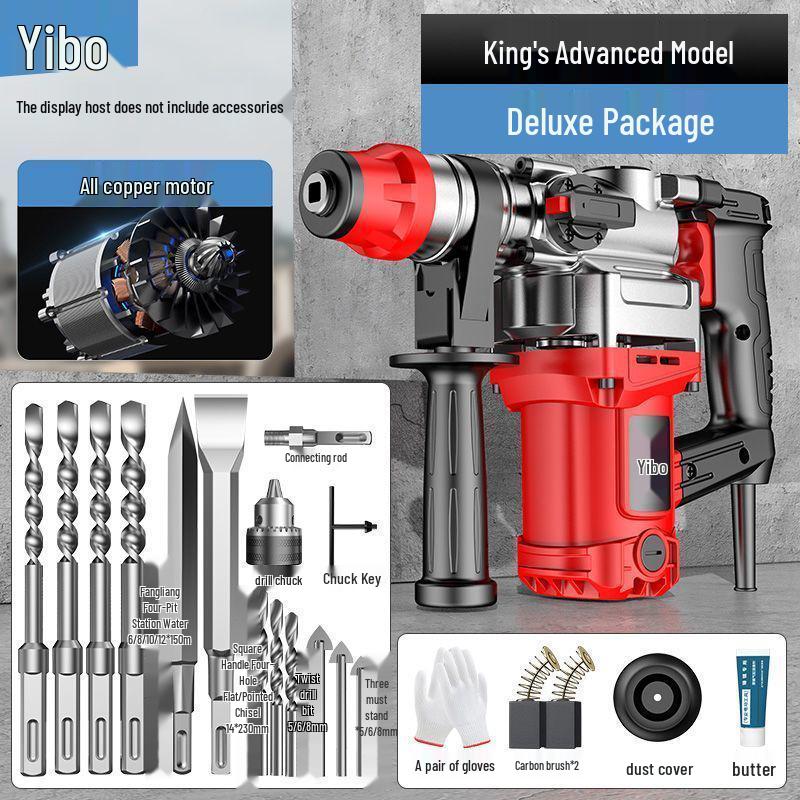 Electric Hammer and Pickaxe: High-Power Multi-Functional Industrial Grade Impact Drill