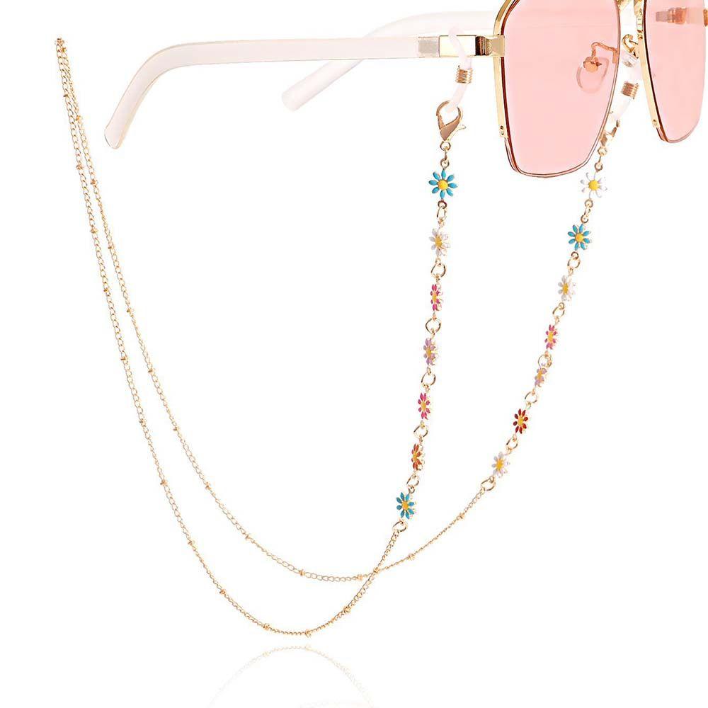Vintage Fashion Colorful Flower Eyewear Accessories Sunglasses Chain Eyeglasses Lanyard Mask Chain