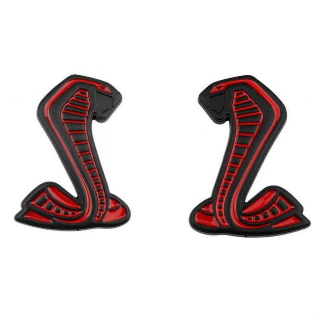 3D Metal Cobra Logo Sticker Car Front Grille Badge Body Fender Rear Trunk Emblem Decal Decor Accessories