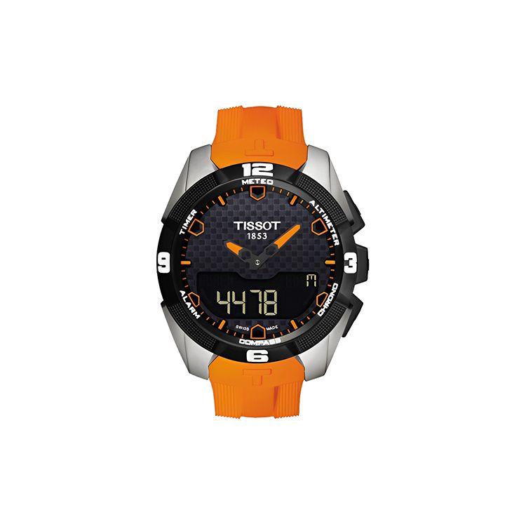 Tissot Quarzwerk 100 Meter Wasserdicht Uhr Blaues Zifferblatt Titan Gehäuse Kautschuk Armband Herren Uhren T091.420.47.051.01